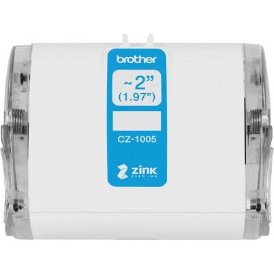 Brother - Genuine CZ-1005 1.97" x 16.4' Label Roll - White Brother - Genuine CZ-1005 1.97" x 16.4' Label Roll - White