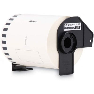 Brother - DK2243 4 in. x 100 ft. Continuous Length Shipping Label Tape for QL-1050 - (1-Roll) - White Brother - DK2243 4 in. x 100 ft. Continuous Length Shipping Label Tape for QL-1050 - (1-Roll) - White
