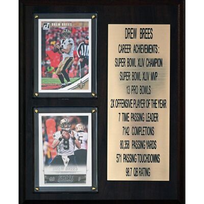 C&I Collectibles - Drew Brees New Orleans Saints 8" x 10" Trading Card Plaque - Multicolor C&I Collectibles - Drew Brees New Orleans Saints 8" x 10" Trading Card Plaque - Multicolor