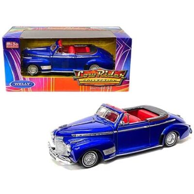 1941 Chevrolet Special Deluxe Convertible Candy Blue Met. w/Red Interior "Low Rider Collection" 1/24 Model Car by Welly 1941 Chevrolet Special Deluxe Convertible Candy Blue Met. w/Red Interior "Low Rider Collection" 1/24 Model Car by Welly