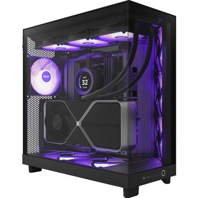 NZXT - H6 Flow RGB ATX Mid-Tower PC Case with Dual Chamber - Black NZXT - H6 Flow RGB ATX Mid-Tower PC Case with Dual Chamber - Black