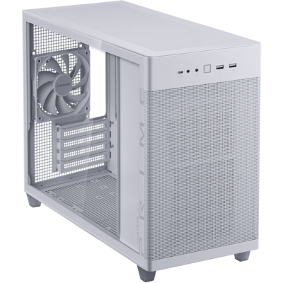 Asus - Prime AP201 White MicroATX Tempered Glass, 338mm GPU, 360mm Cooler, USB-C® - White Asus - Prime AP201 White MicroATX Tempered Glass, 338mm GPU, 360mm Cooler, USB-C® - White
