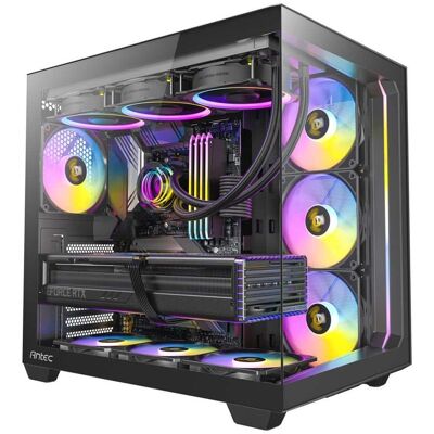 Antec - C5 ARGB, 7x 120mm ARGB Fans, 10 Fan Support, Type-C 3.2 Gen 2, Tempered Glass, 360mm Radiator, Mid-Tower ATX Case - Black Antec - C5 ARGB, 7x 120mm ARGB Fans, 10 Fan Support, Type-C 3.2 Gen 2, Tempered Glass, 360mm Radiator, Mid-Tower ATX Case - Black
