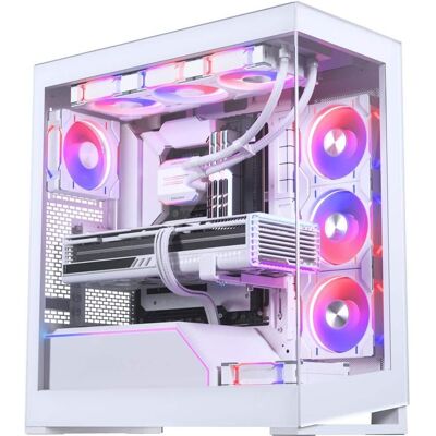 Phanteks - NV5 MK2, Mid-Tower Chassis with D/A-RGB, Tempered Glass, 8x Fans, Matte White - Matte White Phanteks - NV5 MK2, Mid-Tower Chassis with D/A-RGB, Tempered Glass, 8x Fans, Matte White - Matte White