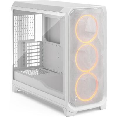 Fractal Design - Meshify 3 XL RGB E-ATX Full Tower PC Case - White Chassis with Clear TG Side Panel - White Fractal Design - Meshify 3 XL RGB E-ATX Full Tower PC Case - White Chassis with Clear TG Side Panel - White