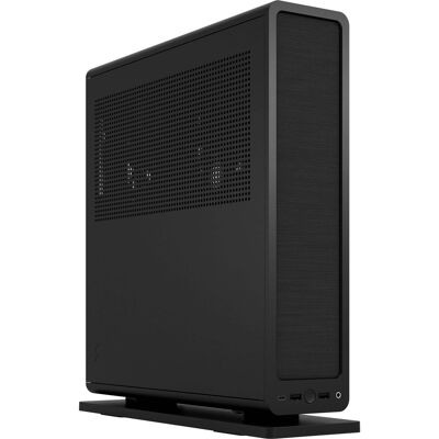 Fractal Design - Ridge Black Mini-ITX Slim Small Form Factor Console PC Case with PCIe 4.0 Riser - Black Fractal Design - Ridge Black Mini-ITX Slim Small Form Factor Console PC Case with PCIe 4.0 Riser - Black