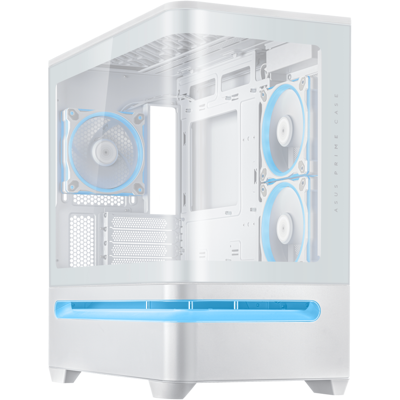 Asus - Prime AP202 ARGB White mATX Case with Tempered Glass, 420mm GPU Support, 360mm Radiator, ARGB Fans - White Asus - Prime AP202 ARGB White mATX Case with Tempered Glass, 420mm GPU Support, 360mm Radiator, ARGB Fans - White