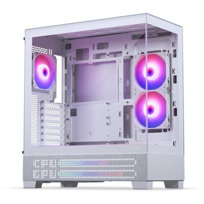 Phanteks - XT View Matrix Mid-Tower ATX Case, 600-LED Display, Tempered Glass, USB-C 3.2 Gen2, 3x D-RGB Fans, Grey White - Grey White Phanteks - XT View Matrix Mid-Tower ATX Case, 600-LED Display, Tempered Glass, USB-C 3.2 Gen2, 3x D-RGB Fans, Grey White - Grey White