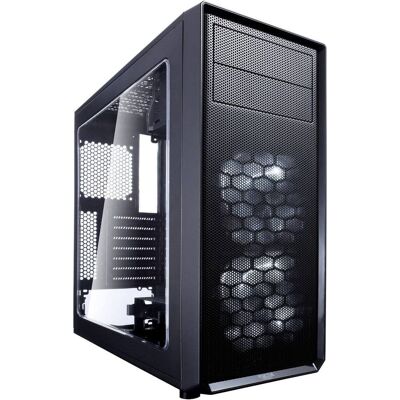 Fractal Design - Focus G ATX, microATX, Mini-ITX Black Chassis with Acrylic Window Mid Tower PC Case - Black Fractal Design - Focus G ATX, microATX, Mini-ITX Black Chassis with Acrylic Window Mid Tower PC Case - Black