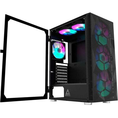 Montech - X3 Mesh, 3x140mm & 3x120mm RGB Fans, ATX Mid-Tower Gaming Case, Tempered Glass, USB3.0, Black - Black Montech - X3 Mesh, 3x140mm & 3x120mm RGB Fans, ATX Mid-Tower Gaming Case, Tempered Glass, USB3.0, Black - Black