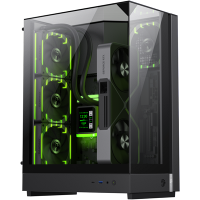 GAMEMAX - T20 BK - 3-Sided Tempered Glass, 90° Rotated Layout for Enhanced Airflow - Black GAMEMAX - T20 BK - 3-Sided Tempered Glass, 90° Rotated Layout for Enhanced Airflow - Black