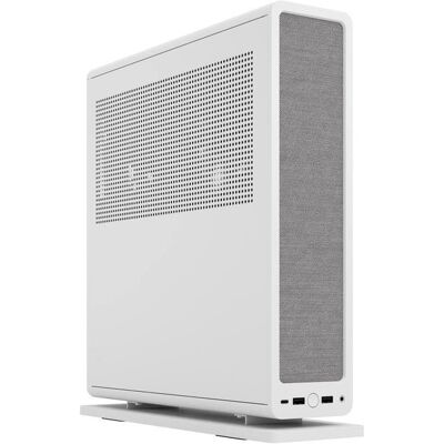 Fractal Design - Ridge White Mini-ITX Slim Small Form Factor Console PC Case with PCIe 4.0 Riser - White Fractal Design - Ridge White Mini-ITX Slim Small Form Factor Console PC Case with PCIe 4.0 Riser - White