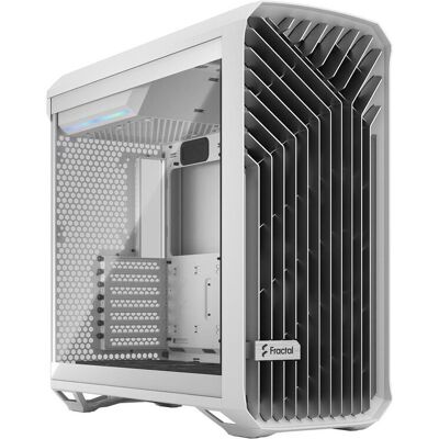 Fractal Design - Torrent White E-ATX Tempered Glass Window High-Airflow Mid Tower Computer Case - White Fractal Design - Torrent White E-ATX Tempered Glass Window High-Airflow Mid Tower Computer Case - White