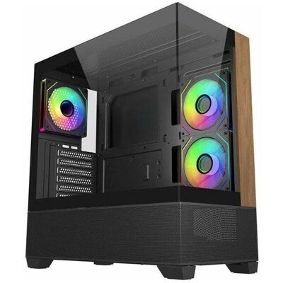 Cooler Master - elite series e690-khnn-s00 computer case - mid-tower - black - woo - Black Cooler Master - elite series e690-khnn-s00 computer case - mid-tower - black - woo - Black