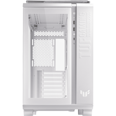 Asus - TUF GT502 White ATX Mid-Tower Case with RGB Button, USB 3.2 Type-C, 2x USB 3.0, 2-Way GPU Mount, 360/280mm Radiator - White Asus - TUF GT502 White ATX Mid-Tower Case with RGB Button, USB 3.2 Type-C, 2x USB 3.0, 2-Way GPU Mount, 360/280mm Radiator - White