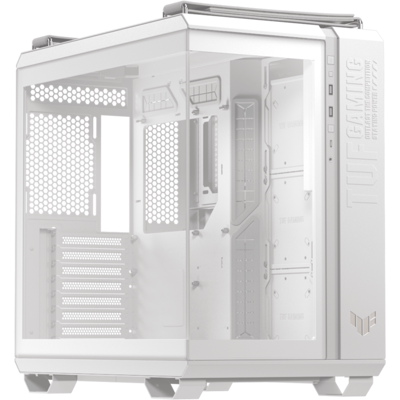 Asus - TUF Gaming GT502 Horizon White Steel / Plastic / Tempered Glass ATX Mid Tower Case - White Asus - TUF Gaming GT502 Horizon White Steel / Plastic / Tempered Glass ATX Mid Tower Case - White