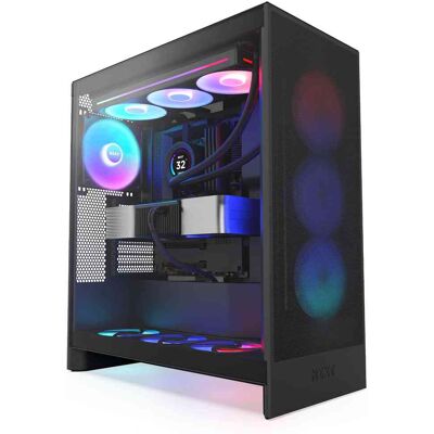 NZXT - H7 Flow 2024 Mid-Tower ATX PC Case - Black NZXT - H7 Flow 2024 Mid-Tower ATX PC Case - Black