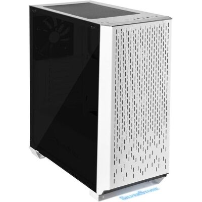 Silverstone - PM02 White Steel Front Panel, Tempered Glass ATX Mid Tower Case - White Silverstone - PM02 White Steel Front Panel, Tempered Glass ATX Mid Tower Case - White