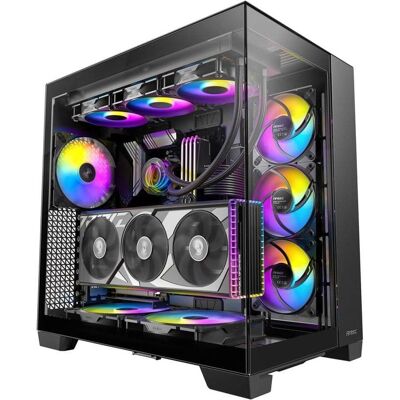 Antec - C8 ARGB, Dual-Chamber Layout, Type-C, 360mm Radiator Support, Seamless TG Front & Side Panels, Full-Tower E-ATX PC Case - Black Antec - C8 ARGB, Dual-Chamber Layout, Type-C, 360mm Radiator Support, Seamless TG Front & Side Panels, Full-Tower E-ATX PC Case - Black