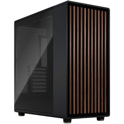 Fractal Design - North XL Charcoal Black Chassis with Walnut Front and Dark Tinted G Side Panel Mid-Tower PC Case - Black Fractal Design - North XL Charcoal Black Chassis with Walnut Front and Dark Tinted G Side Panel Mid-Tower PC Case - Black