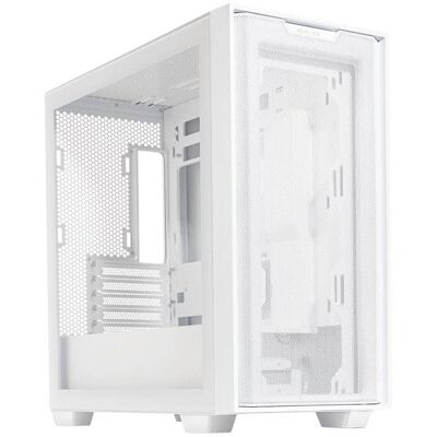 Asus - A21/WHT// Micro ATX Computer Case Steel / Plastic / Tempered Glass-White - White Asus - A21/WHT// Micro ATX Computer Case Steel / Plastic / Tempered Glass-White - White