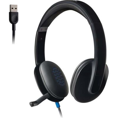 Logitech - H540 Wired On-Ear Headset - Black Logitech - H540 Wired On-Ear Headset - Black