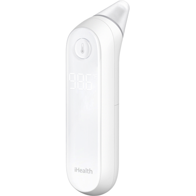 iHealth - Ear Thermometer for Babies over 3 months, Kids, Adults, Infrared Sensor, Pre-Warmed Tip, All-in-One Kit for Home/Travel - White iHealth - Ear Thermometer for Babies over 3 months, Kids, Adults, Infrared Sensor, Pre-Warmed Tip, All-in-One Kit for Home/Travel - White