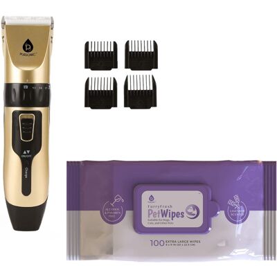 Pursonic - Pet Care Bundle: Furry Fresh Lavender Pet Wipes & Rechargeable Pet Hair Trimmer – Complete Grooming and Hygiene Kit for Pursonic - Pet Care Bundle: Furry Fresh Lavender Pet Wipes & Rechargeable Pet Hair Trimmer – Complete Grooming and Hygiene Kit for