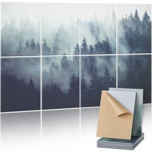 VEVOR - 8 Pack Art Acoustic Panels, 63 x 23.62 x 0.4 inch Soundproof Wall Tiles, Self Adhesive Decorative Sound Dampening - White;Green VEVOR - 8 Pack Art Acoustic Panels, 63 x 23.62 x 0.4 inch Soundproof Wall Tiles, Self Adhesive Decorative Sound Dampening - White;Green