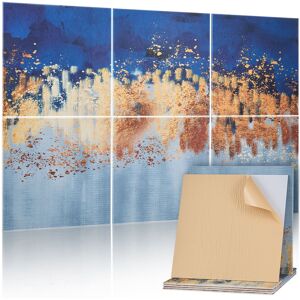 VEVOR - 6 Pack Art Acoustic Panels, 70.87 x 47.24 x 0.4 inch Soundproof Wall Tiles, Self Adhesive Decorative Sound Dampening - Blue;Yellow VEVOR - 6 Pack Art Acoustic Panels, 70.87 x 47.24 x 0.4 inch Soundproof Wall Tiles, Self Adhesive Decorative Sound Dampening - Blue;Yellow