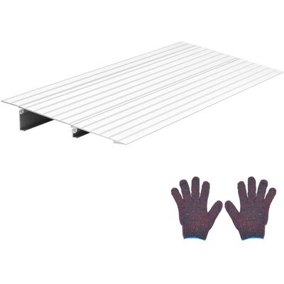 VEVOR - Door Threshold Ramp,2 inch Rise,Aluminum Alloy Threshold Ramp Rated 800 lbs Load Capacity, Handicap Ramps for Home Steps - Silver VEVOR - Door Threshold Ramp,2 inch Rise,Aluminum Alloy Threshold Ramp Rated 800 lbs Load Capacity, Handicap Ramps for Home Steps - Silver