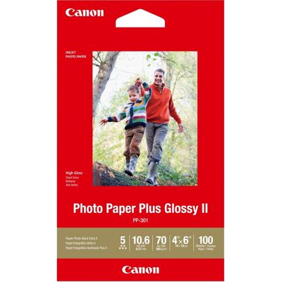 Canon - PP-301 Photo Plus II High-Glossy Photo 3.95" x 5.9" 100-Count Paper - White Canon - PP-301 Photo Plus II High-Glossy Photo 3.95" x 5.9" 100-Count Paper - White