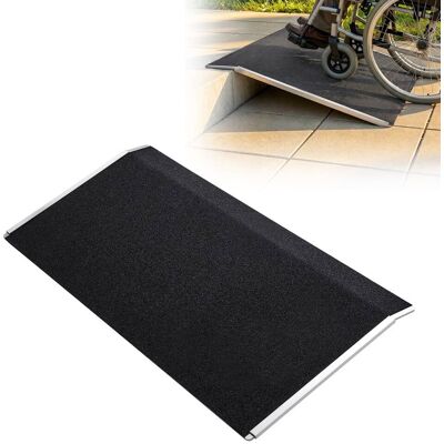 VEVOR - Threshold Ramp for Doorways, 31.9 x 15.4 in, Platform Aluminum Wheelchair Ramp, Non-Slip Door Threshold Ramps - Black VEVOR - Threshold Ramp for Doorways, 31.9 x 15.4 in, Platform Aluminum Wheelchair Ramp, Non-Slip Door Threshold Ramps - Black