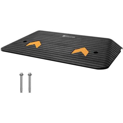 VEVOR - Upgraded Rubber Threshold Ramp, 3" Rise Door Ramp with 1 Channel, Natural Rubber Car Ramp with Non-Slip Textured Surface - Black VEVOR - Upgraded Rubber Threshold Ramp, 3" Rise Door Ramp with 1 Channel, Natural Rubber Car Ramp with Non-Slip Textured Surface - Black