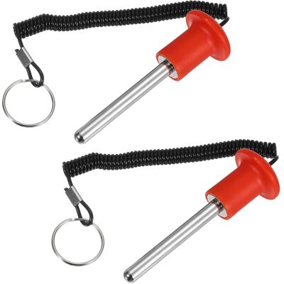 Unique Bargains - Gym Pin, Weight Stack Pin Strength Training Replacement with Pull Rope 0.4 x 4.1 Inch & 2pcs for Home/Gym - Red Unique Bargains - Gym Pin, Weight Stack Pin Strength Training Replacement with Pull Rope 0.4 x 4.1 Inch & 2pcs for Home/Gym - Red