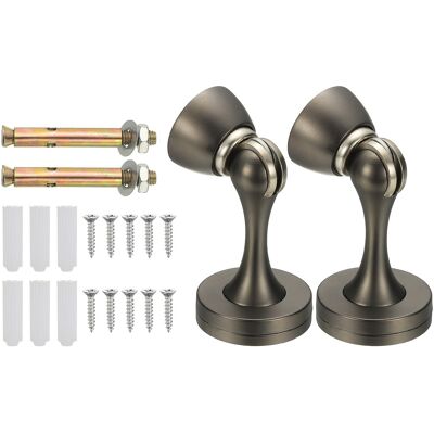 Unique Bargains - 2pcs High-Quality Magnetic Door Stopper with Screws, Wall Protector for Home Office Floor Mounting, Durable & Strong - Gunmetal Grey Unique Bargains - 2pcs High-Quality Magnetic Door Stopper with Screws, Wall Protector for Home Office Floor Mounting, Durable & Strong - Gunmetal Grey