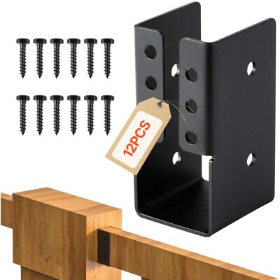 VEVOR - Concealed Joist Hanger, 2x4 Inch Outdoor Concealed-Flange Joist Bracket with Screws, Steel Light Joist Hangers, 12 Pcs - Black VEVOR - Concealed Joist Hanger, 2x4 Inch Outdoor Concealed-Flange Joist Bracket with Screws, Steel Light Joist Hangers, 12 Pcs - Black
