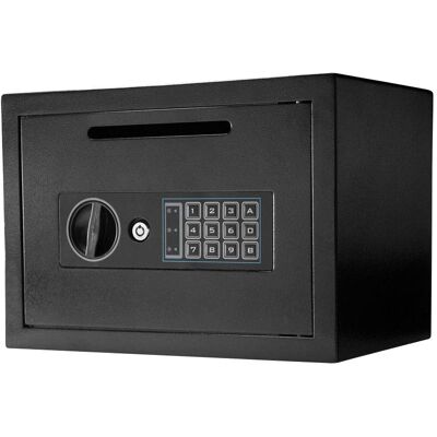 Barska - Digital Depository Safe – 0.57 Cu. Ft Front-Load Drop Safe for Cash & Mail with PIN Lock, Steel Body, Anti-Pry Hinges - Black Barska - Digital Depository Safe – 0.57 Cu. Ft Front-Load Drop Safe for Cash & Mail with PIN Lock, Steel Body, Anti-Pry Hinges - Black