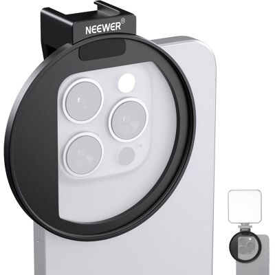 Neewer - Upgraded 67mm Phone Filter Mount with Cold Shoe & Locking Knob, LA006 Neewer - Upgraded 67mm Phone Filter Mount with Cold Shoe & Locking Knob, LA006