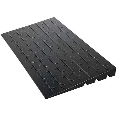 VEVOR - Rubber Threshold Ramp, 3" Rise Threshold Ramp Doorway, 3 Channels Cord Cover Rubber Solid Threshold Ramp, Rubber Angled - Black VEVOR - Rubber Threshold Ramp, 3" Rise Threshold Ramp Doorway, 3 Channels Cord Cover Rubber Solid Threshold Ramp, Rubber Angled - Black