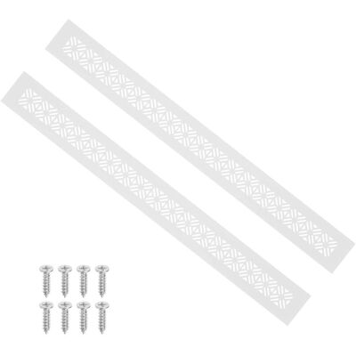 Unique Bargains - 20"x2" Door Air Vent Cover, 2pcs Heavy Duty Aluminum Alloy Grille Louvered with Mounting Screws for Cabinet Wardrobe - White Unique Bargains - 20"x2" Door Air Vent Cover, 2pcs Heavy Duty Aluminum Alloy Grille Louvered with Mounting Screws for Cabinet Wardrobe - White