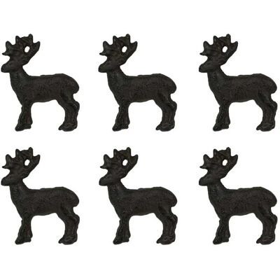 Zeckos - Set of 6 Cast Iron Deer Drawer Pulls Decorative Cabinet Knob Rustic Home Decor - Brown Zeckos - Set of 6 Cast Iron Deer Drawer Pulls Decorative Cabinet Knob Rustic Home Decor - Brown
