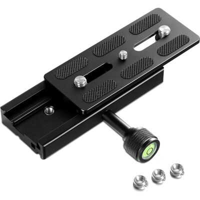 Neewer - 120mm QR Plate & Clamp Set, 3/8" & 1/4" Screws, Bubble Level, Arca Compatible Neewer - 120mm QR Plate & Clamp Set, 3/8" & 1/4" Screws, Bubble Level, Arca Compatible