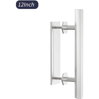 Boyel Living - 12 in. Hexagon Pull and Flush Sliding Barn Door Handle Set - Stainless Steel Boyel Living - 12 in. Hexagon Pull and Flush Sliding Barn Door Handle Set - Stainless Steel