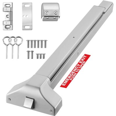 VEVOR - Push Bar Panic Exit Device, 28" Premium Metal Commercial Panic Bar for Exit Doors, Emergency Exit Door Hardware - Silver VEVOR - Push Bar Panic Exit Device, 28" Premium Metal Commercial Panic Bar for Exit Doors, Emergency Exit Door Hardware - Silver