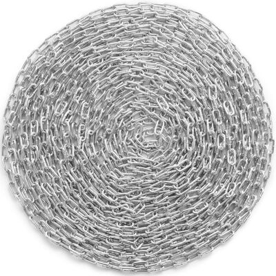VEVOR Proof Coil Chain, 3/16" x 100', 1100 lbs Safe Working Load, Zinc Plated Proof Tested Coil Chain with Two Quick Links VEVOR Proof Coil Chain, 3/16" x 100', 1100 lbs Safe Working Load, Zinc Plated Proof Tested Coil Chain with Two Quick Links