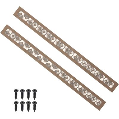 Unique Bargains - 24"x2" Door Air Vent Cover, 2pcs Heavy Duty Aluminum Alloy Grille Louvered with Mounting Screws for Cabinet Wardrobe - Brown Unique Bargains - 24"x2" Door Air Vent Cover, 2pcs Heavy Duty Aluminum Alloy Grille Louvered with Mounting Screws for Cabinet Wardrobe - Brown