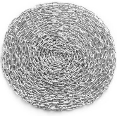 VEVOR Proof Coil Chain, 1/4" x 100', 1540 lbs Safe Working Load, Zinc Plated Proof Tested Coil Chain with Two Quick Links VEVOR Proof Coil Chain, 1/4" x 100', 1540 lbs Safe Working Load, Zinc Plated Proof Tested Coil Chain with Two Quick Links