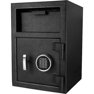 Barska - Standard Keypad Security Depository Drop Safe 1.03 Cu Ft - Black Matte Barska - Standard Keypad Security Depository Drop Safe 1.03 Cu Ft - Black Matte