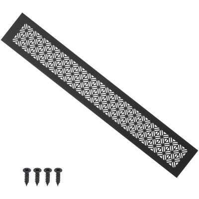 Unique Bargains - 20"x3" Door Air Vent Cover, Heavy Duty Aluminum Alloy Grille Louvered with Mounting Screws for Cabinet Wardrobe - Black Unique Bargains - 20"x3" Door Air Vent Cover, Heavy Duty Aluminum Alloy Grille Louvered with Mounting Screws for Cabinet Wardrobe - Black